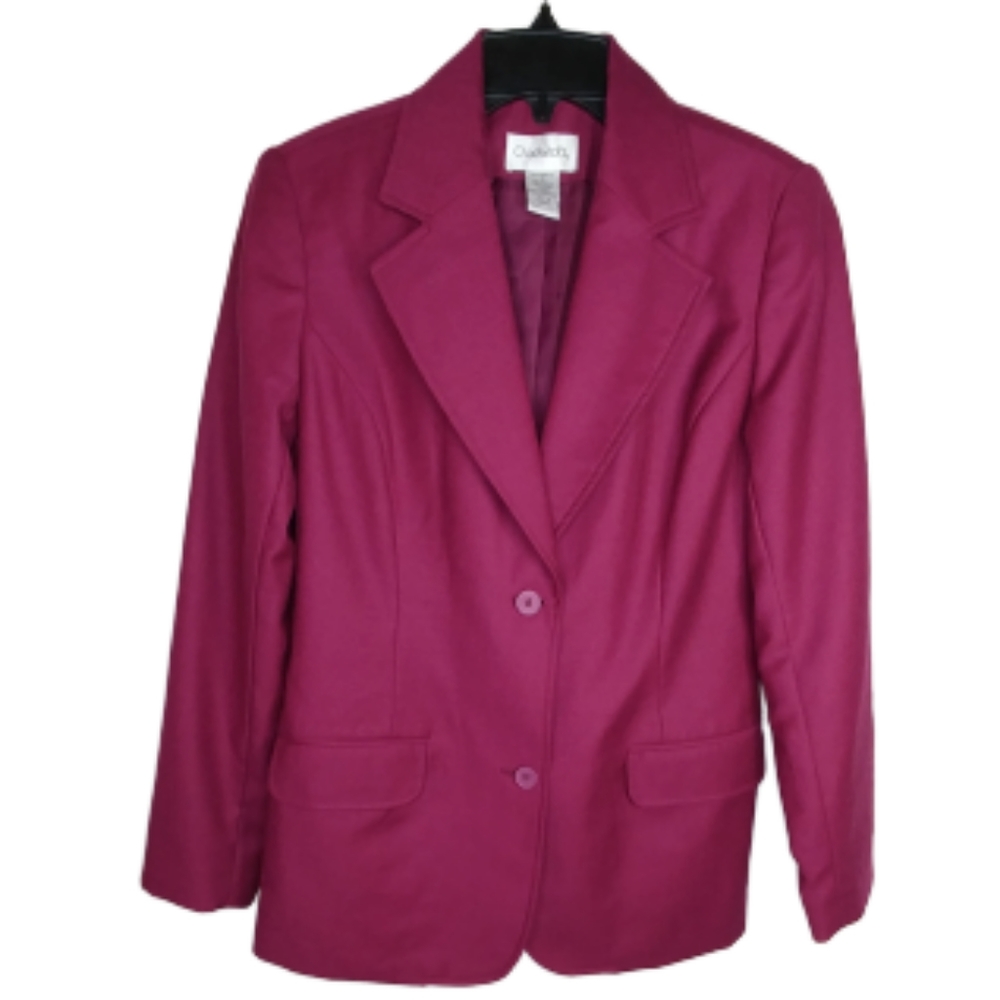 Chadwick's 2 Button Wool Blazer Suit Jacket Size 4